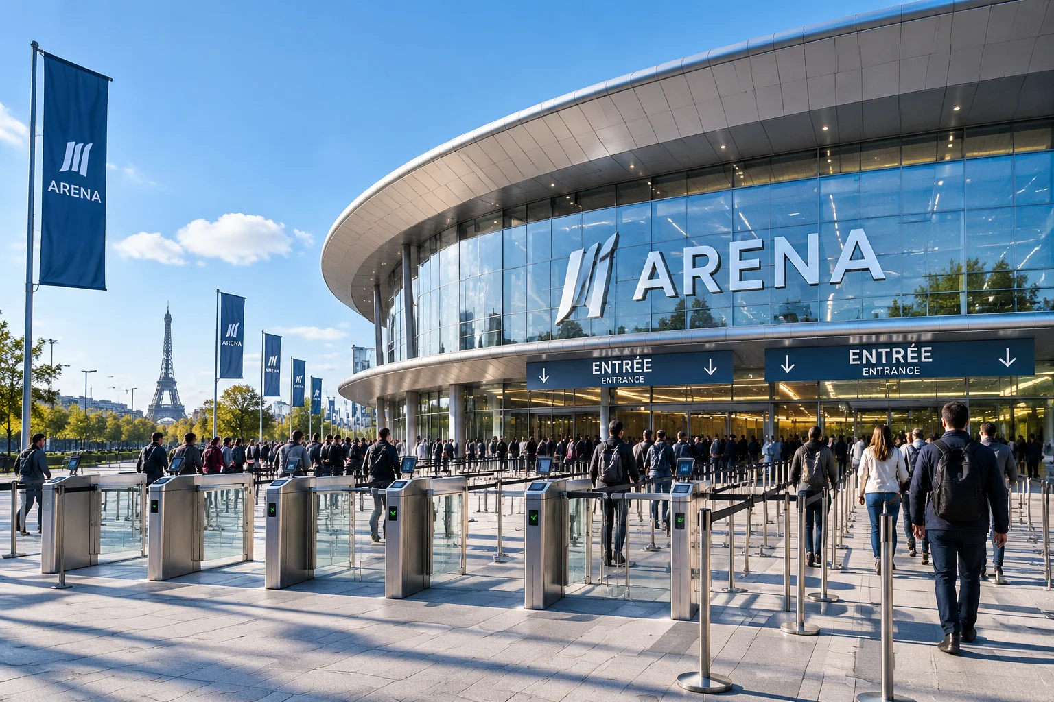 Contrôle d’accès et portiques de sécurité de l’Accor Arena