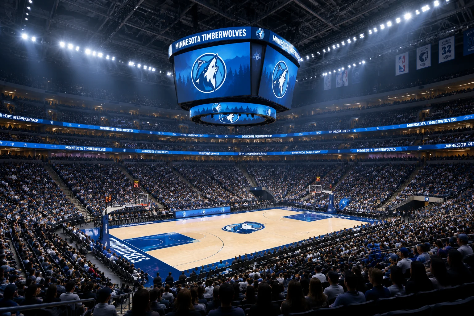 Intérieur de la salle et gradins de l'Accor Arena